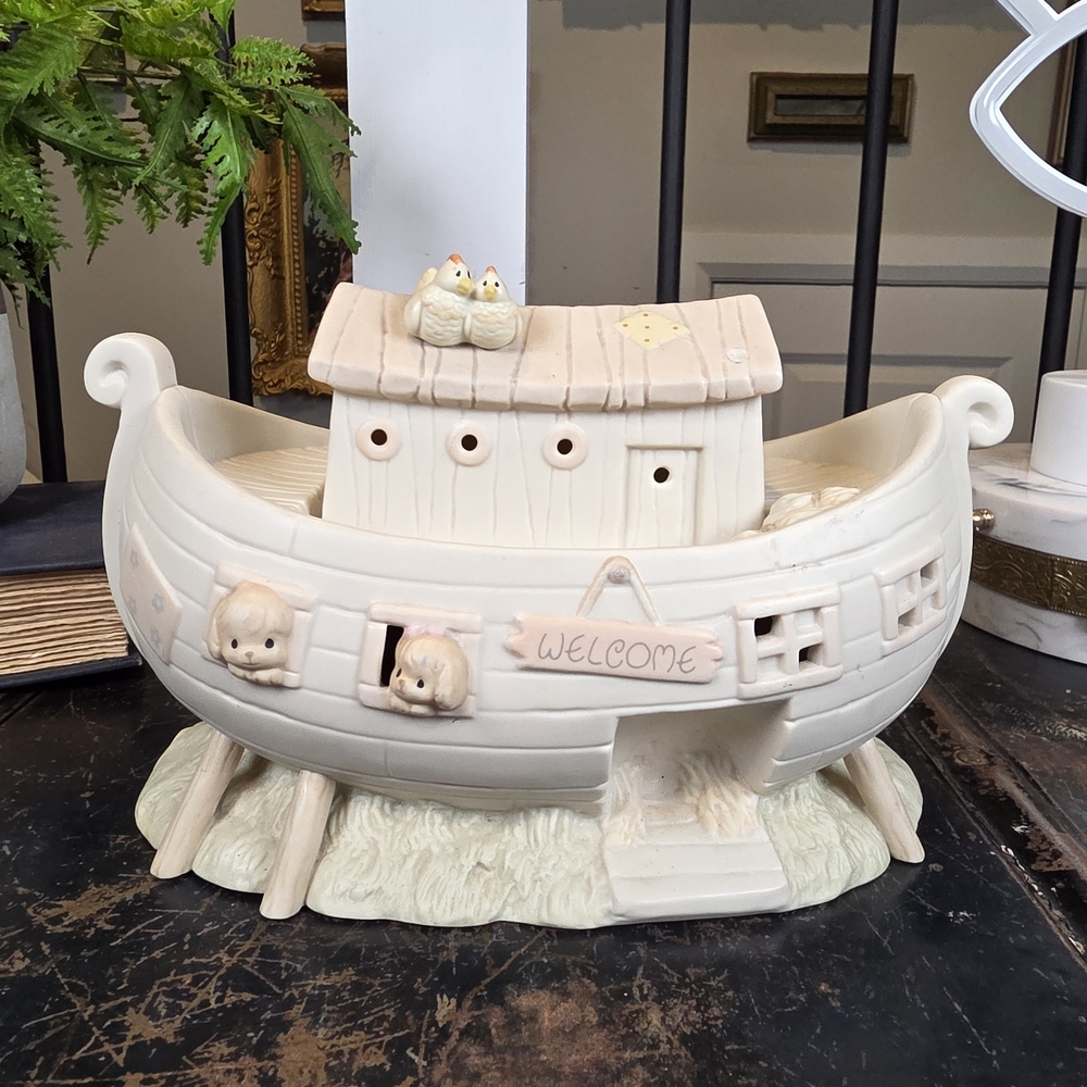 Precious Moments Noah's Ark Night Light 530042 | 1992 Retired Two By Two Lamp